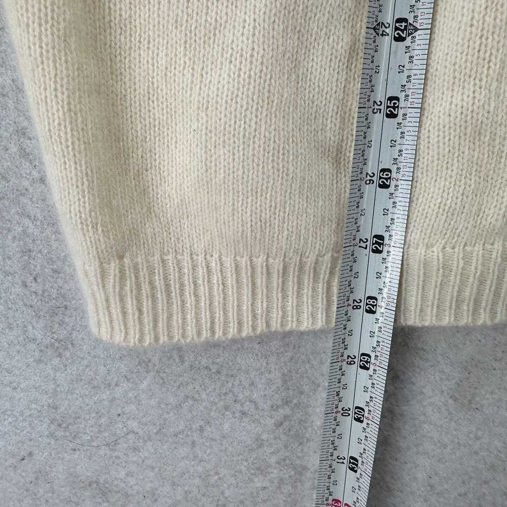 Carraige Court Cardigan Sweater Womens XL Ivory‎ Angora Lambswool Shoulder Pads - Picture 12 of 14